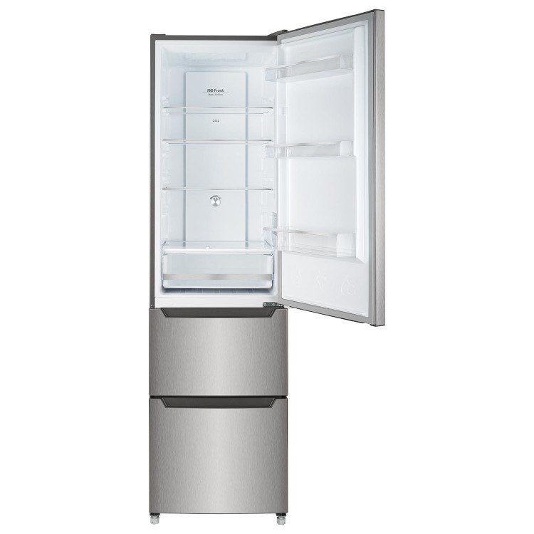 electriQ 282 Litre Fridge Freezer - Total No Frost in Stainless Steel - Image 2