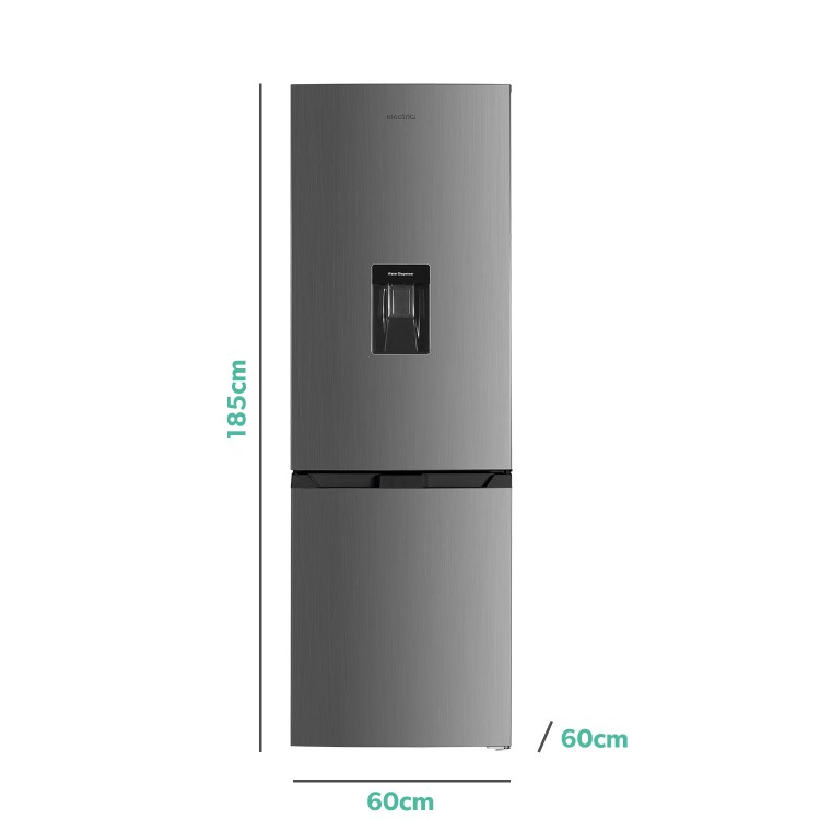 electriQ 291 Litre 60/40 Freestanding Fridge Freezer - Total No Frost in Stainless Steel - Image 10