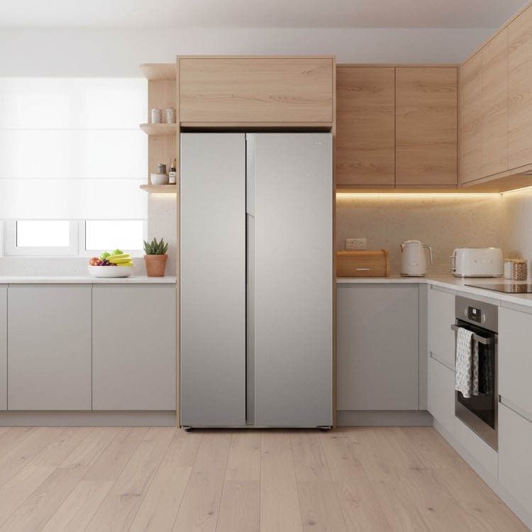 electriQ 525 Litre Side-by-Side American Fridge Freezer - Stainless steel - Image 3