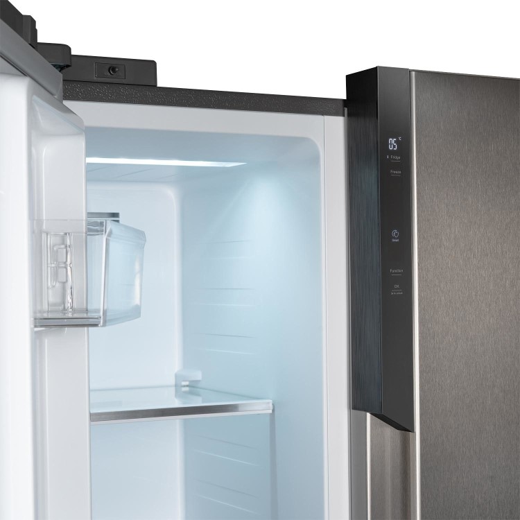 electriQ 525 Litre Side-by-Side American Fridge Freezer - Stainless steel - Image 5