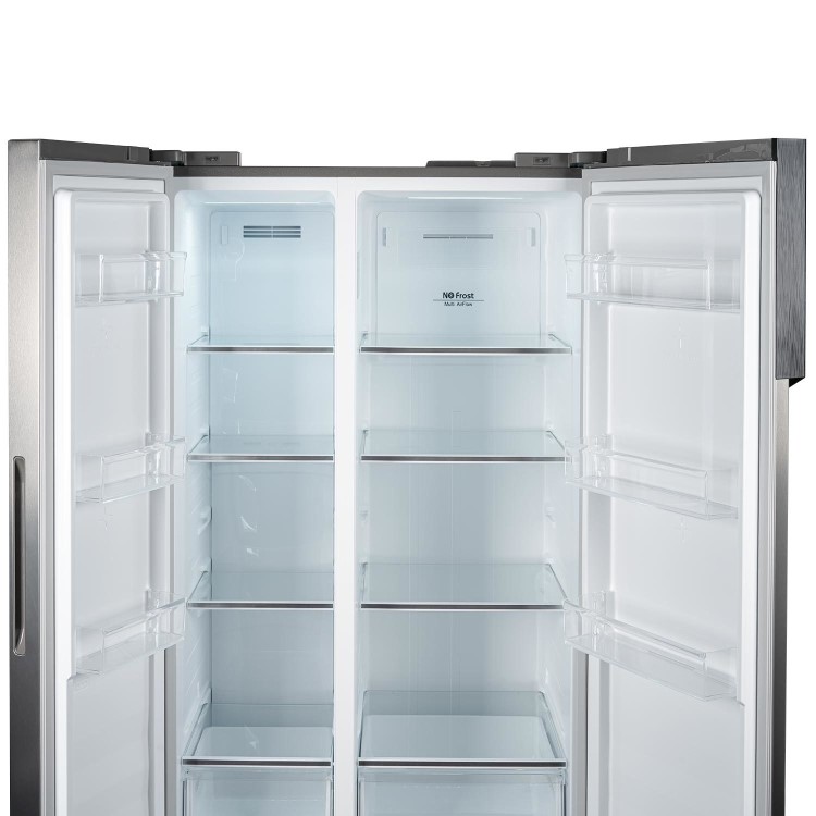 electriQ 525 Litre Side-by-Side American Fridge Freezer - Stainless steel - Image 7