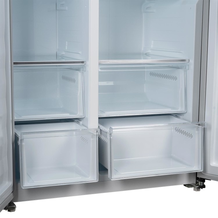 electriQ 525 Litre Side-by-Side American Fridge Freezer - Stainless steel - Image 8