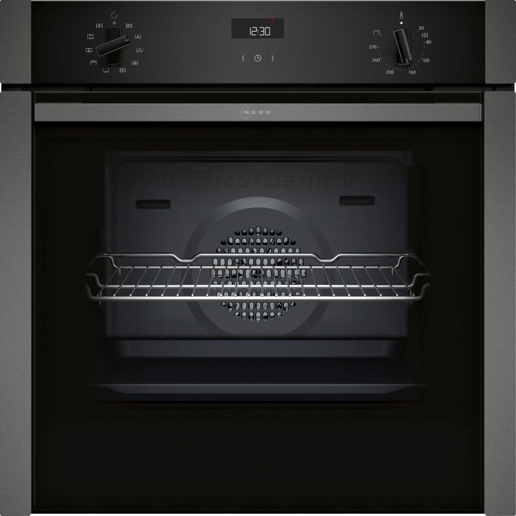 Neff N50 B3ACE4AG3B Slide and Hide Electric Single Oven - Graphite