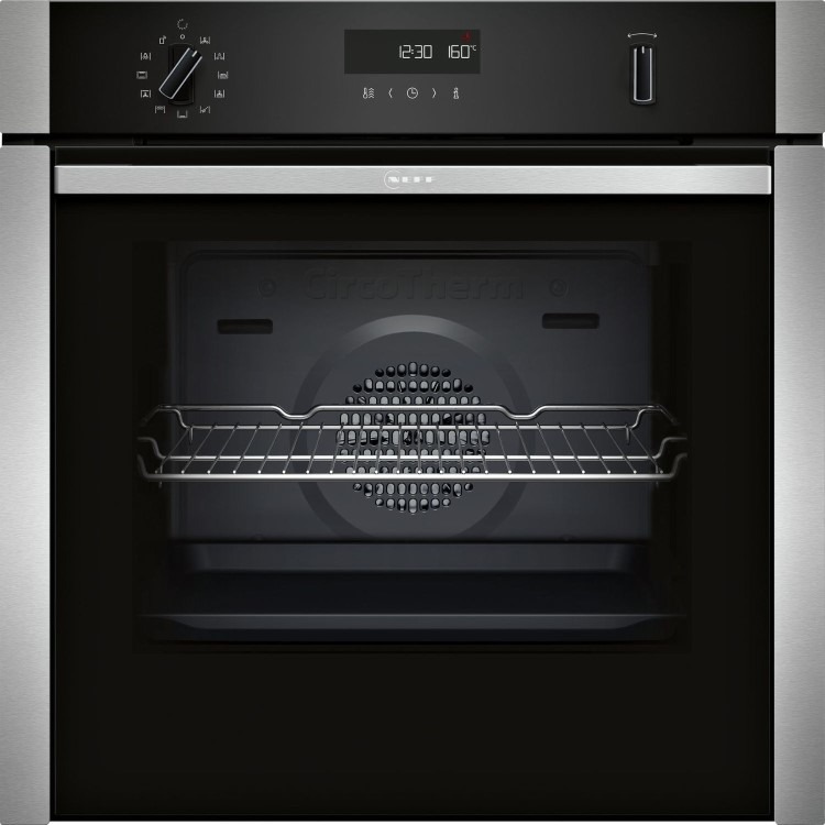 Neff N50 B6ACH7AN7B Slide and Hide Electric Single Oven - Stainless Steel