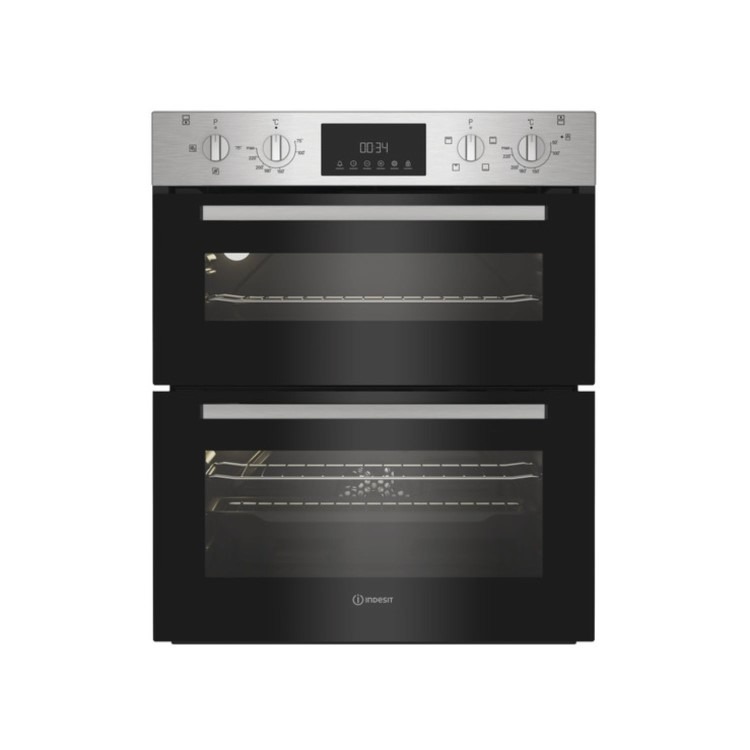 Indesit DUI10DIX Electric Built Under Double Oven - Stainless Steel