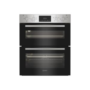 Indesit DUI12DIX Electric Built Under Double Oven - Stainless Steel