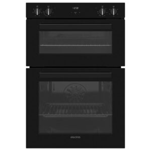electriQ Built-In Electric Double Oven - Black
