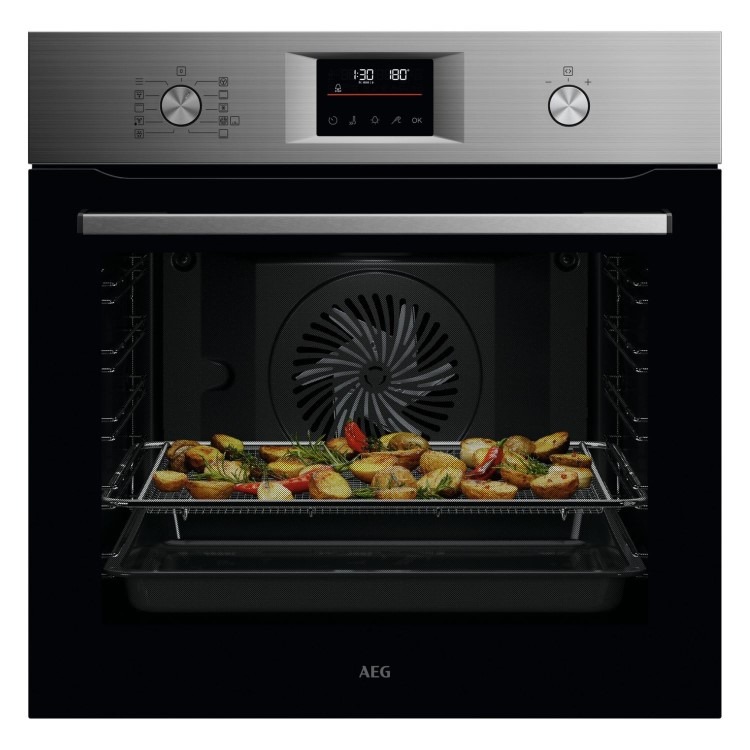 Refurbished AEG 6000 Series OS6PB50AM SenseCook Electric Single Oven - Stainless Steel