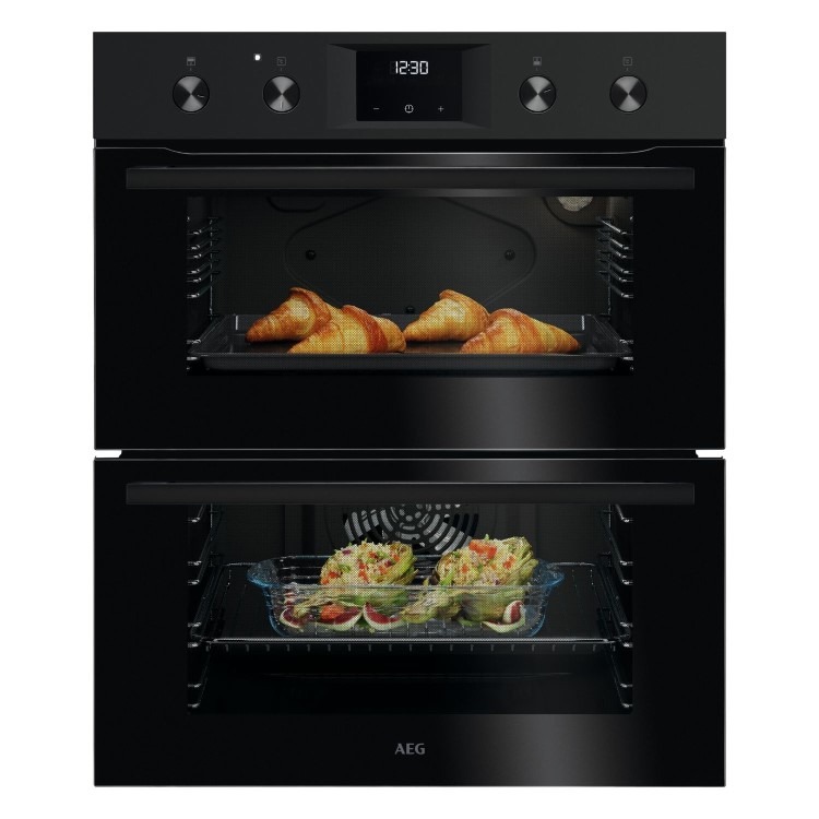 AEG 6000 Series OU5NU20B Built Under Electric Double Oven - Black