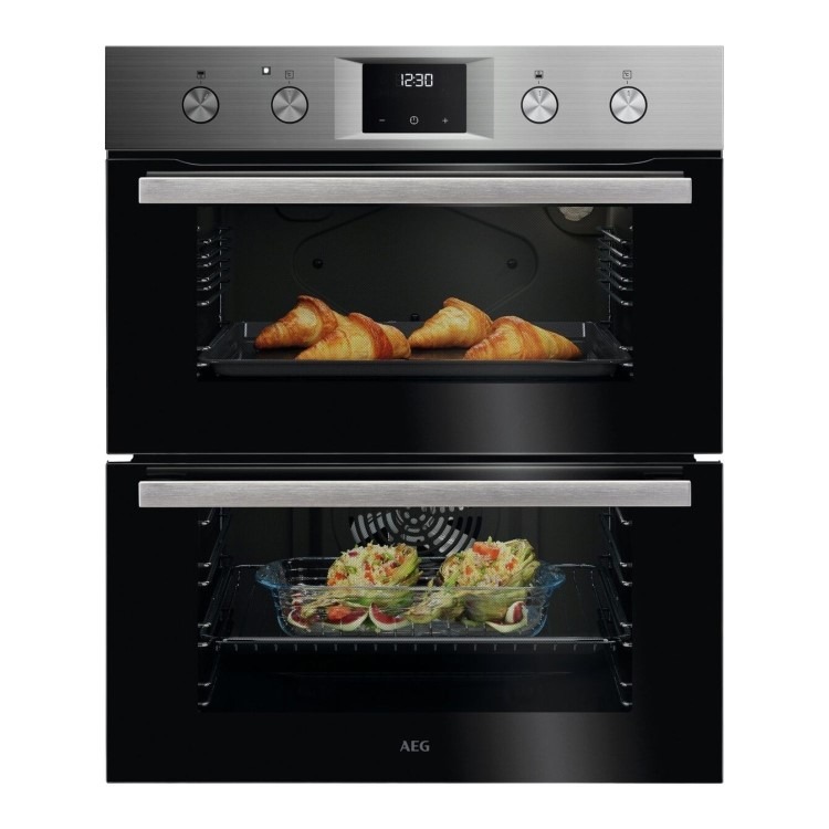 AEG 6000 Series OU5NU20M Built Under Electric Double Oven - Stainless Steel