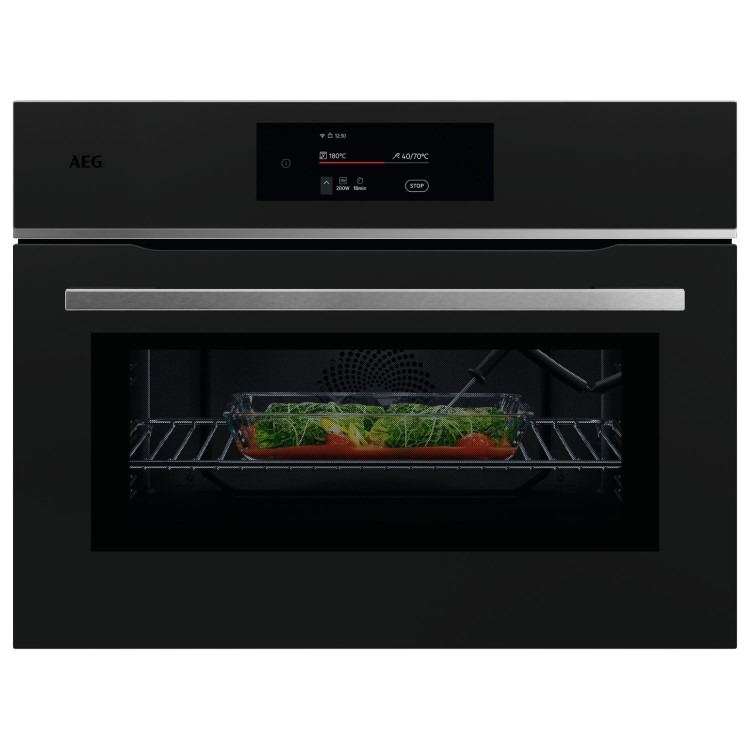 AEG 8000 Series MealAssist Built-In Combination Microwave Oven - Matte Black