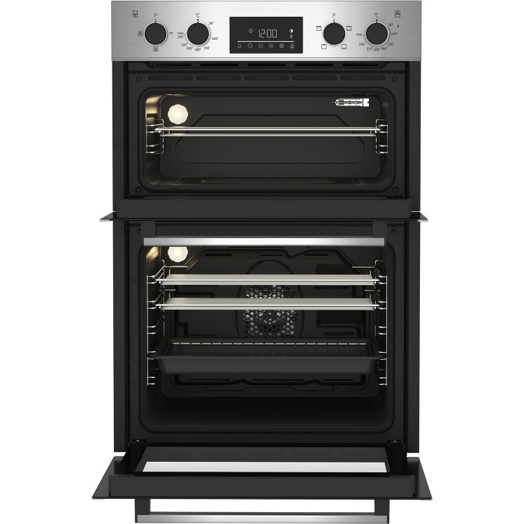 Beko BBDF26300X Built-In Electric Double Oven - Stainless Steel - Image 2