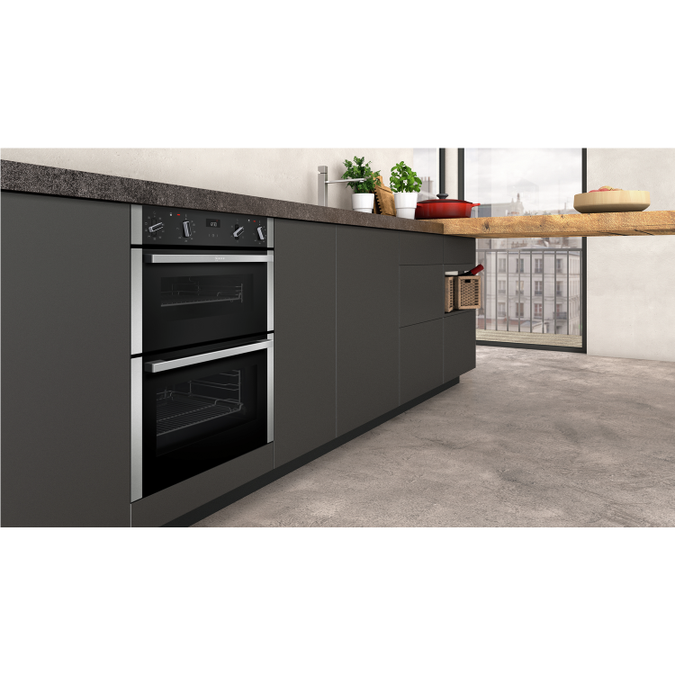 Neff N50 J1ACE2HN0B Built-Under Electric Double Oven - Stainless Steel - Image 2