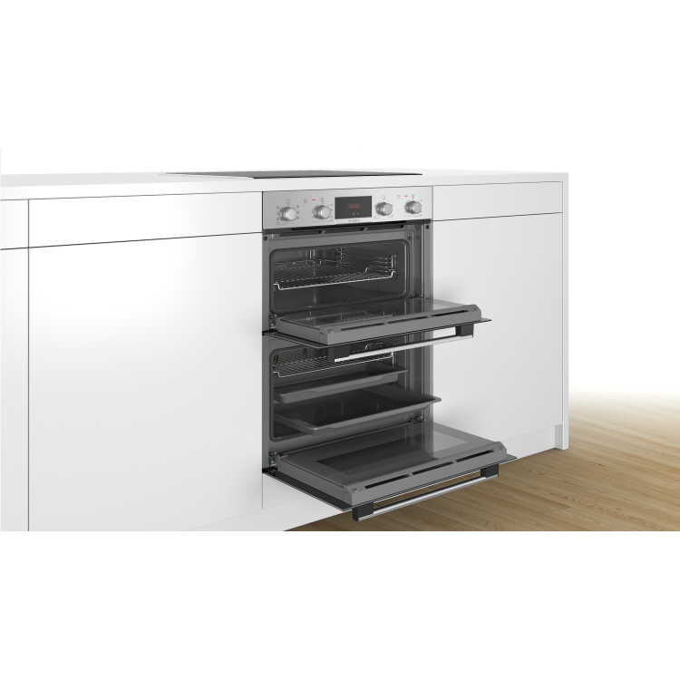 Bosch Series 4 NBS533BS0B Built-Under Electric Double Oven - Stainless Steel - Image 2