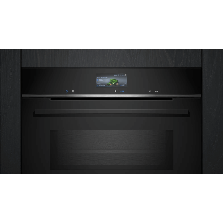 Siemens iQ700 Built-In Combination Microwave Oven - Black - Image 2