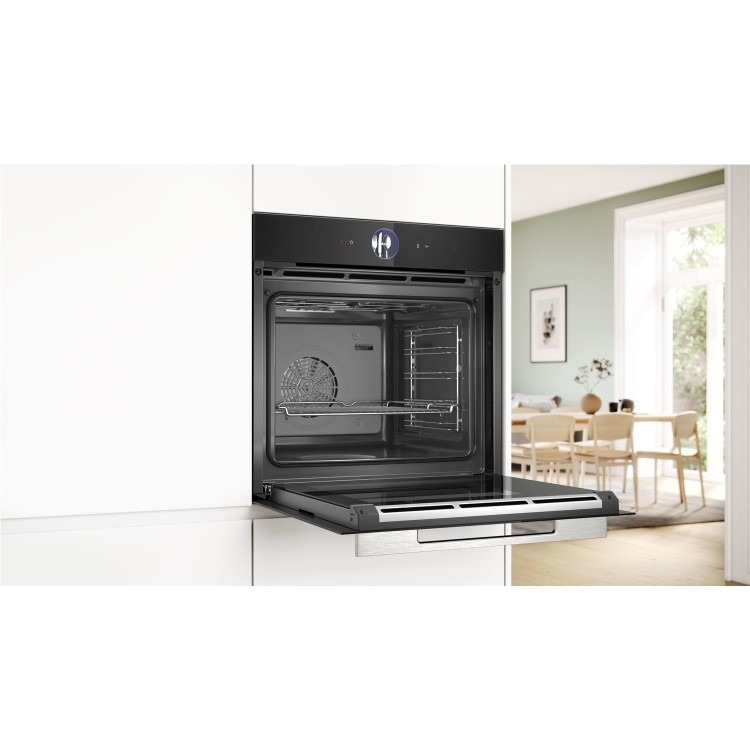 Refurbished Bosch Series 8 HSG7584B1 60cm Single Built In Electric Oven Black - Image 2