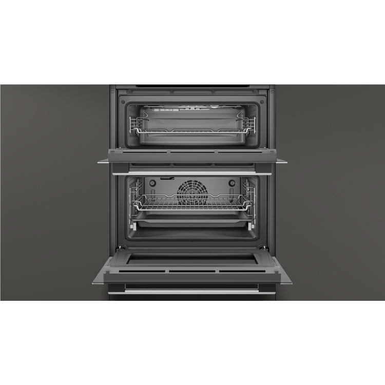 Neff N50 J1ACE2HN0B Built-Under Electric Double Oven - Stainless Steel - Image 3