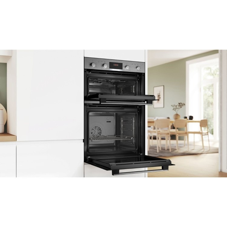 Bosch Series 4 MBA533BS3B Electric Built-In Double Oven - Stainless Steel - Image 3