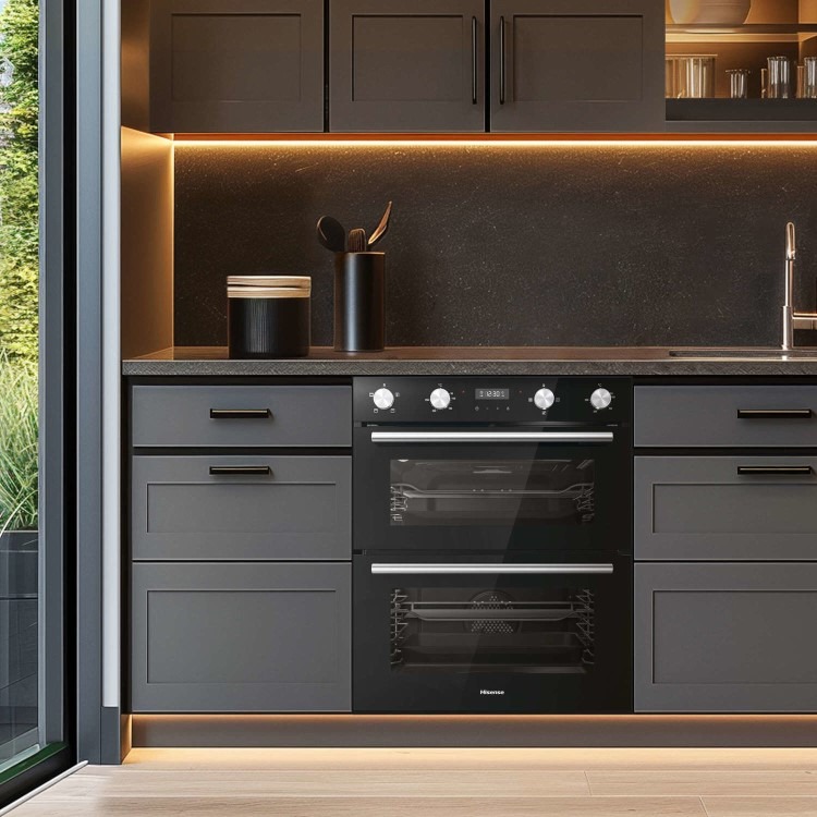 Hisense BID75211BGUK Built-Under Electric Double Oven - Black - Image 4