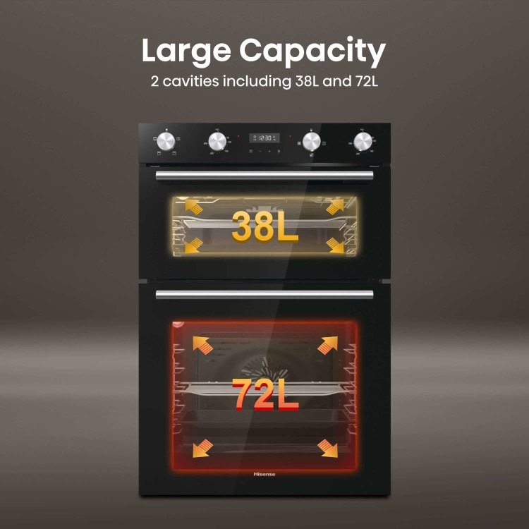 Hisense BID95211BGUK Built-In Electric Double Oven - Black - Image 4