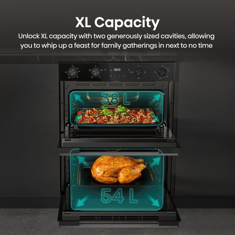 Hisense Hi6 BUD714221CDBG Built-Under Electric Double Oven - Black - Image 4