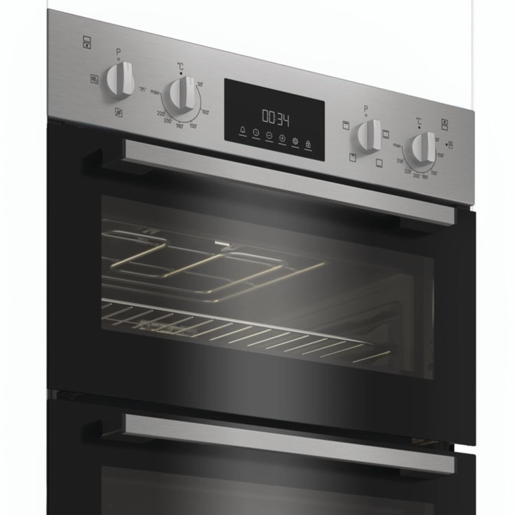 Indesit DII10DIX Electric Built In Double Oven - Stainless Steel - Image 4