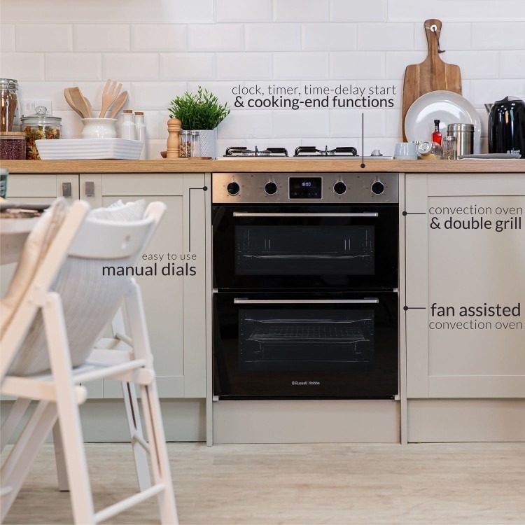 Russell Hobbs RH72DEO1002SS01 Built Under Electric Double Oven - Stainless Steel - Image 4