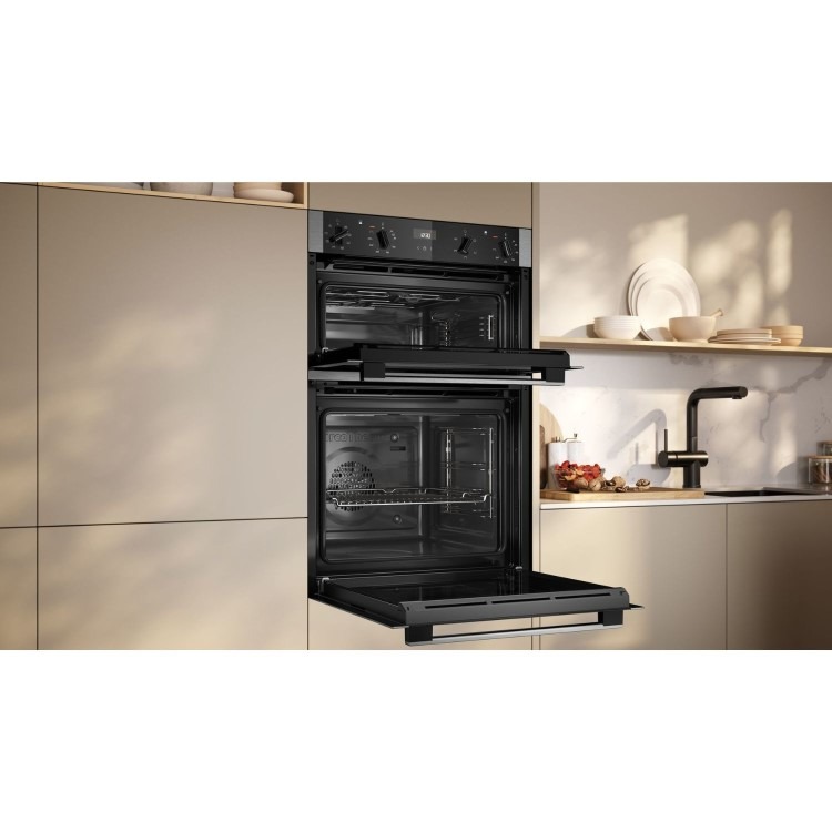 Neff N50 U1ACE2AN3B Built-In Double Oven - Stainless Steel - Image 4