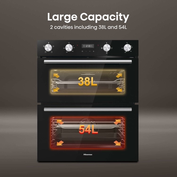 Hisense BID75211BGUK Built-Under Electric Double Oven - Black - Image 5
