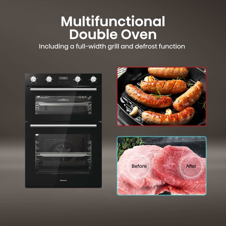 Hisense BID95211BGUK Built-In Electric Double Oven - Black - Image 5