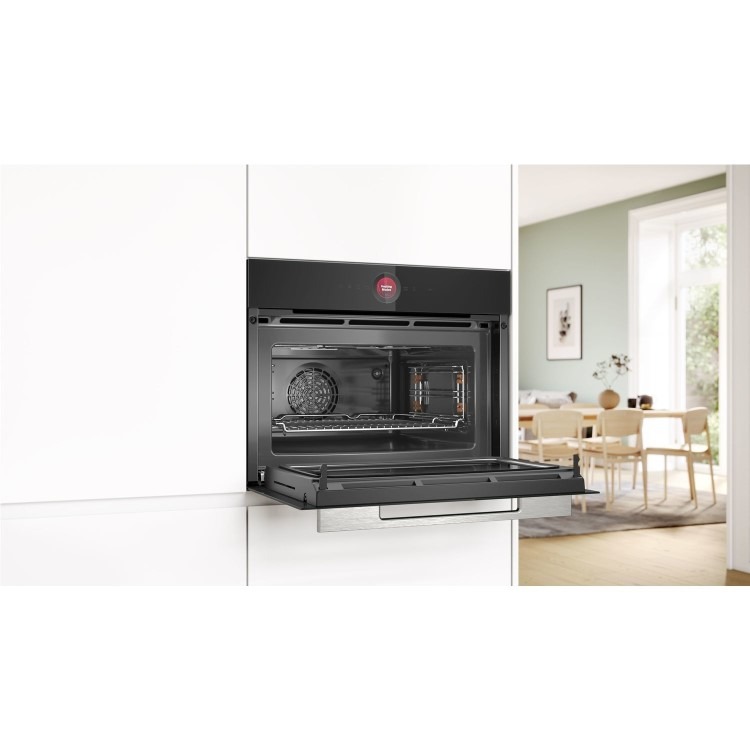Bosch Series 8 Built-In Combination Microwave Oven - Black - Image 3