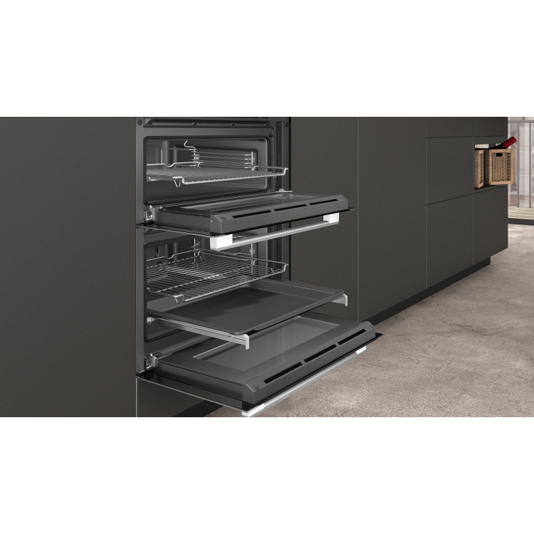 Neff N50 J1ACE2HN0B Built-Under Electric Double Oven - Stainless Steel - Image 5