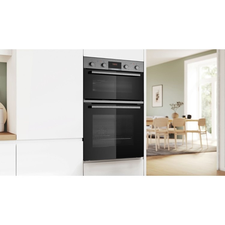 Bosch Series 4 MBA533BS3B Electric Built-In Double Oven - Stainless Steel - Image 3