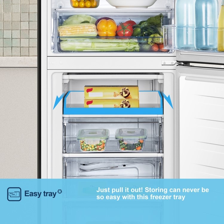 Fridgemaster 252 Litre 50/50 Freestanding Fridge Freezer - White - Image 2