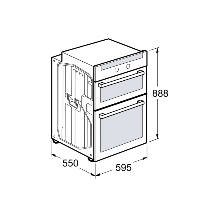 Bosch Series 2 MHA133BR0B Built-In Electric Double Oven - Stainless Steel - Image 5