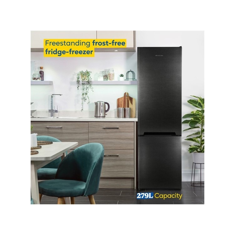 Russell Hobbs 279 Litre 70/30 Freestanding Fridge Freezer - Dark Steel - Image 5