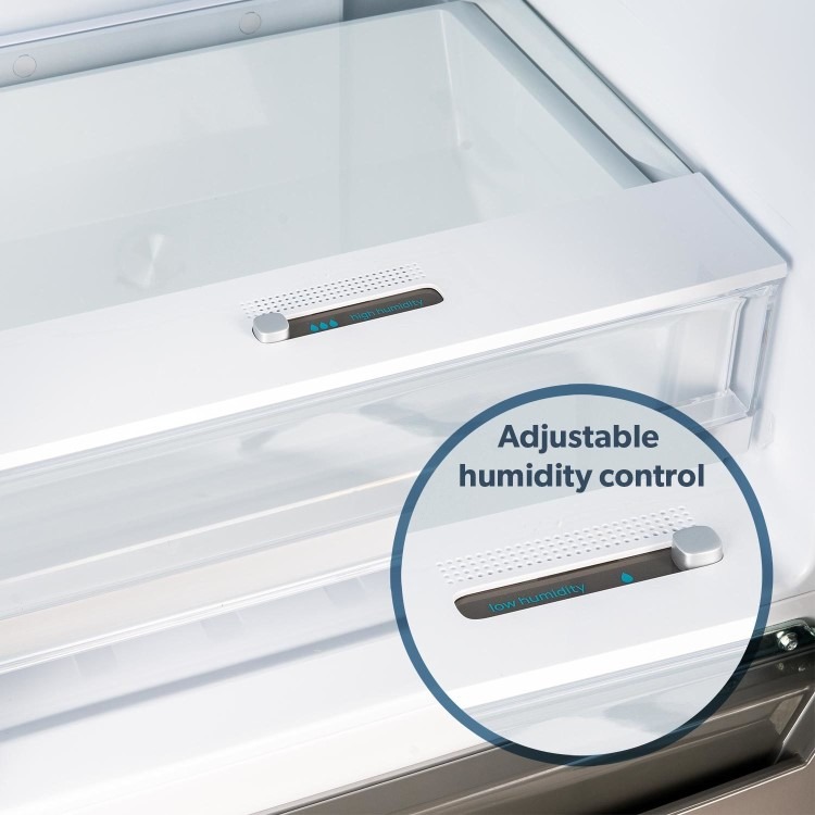 electriQ 282 Litre Fridge Freezer - Total No Frost in Stainless Steel - Image 4