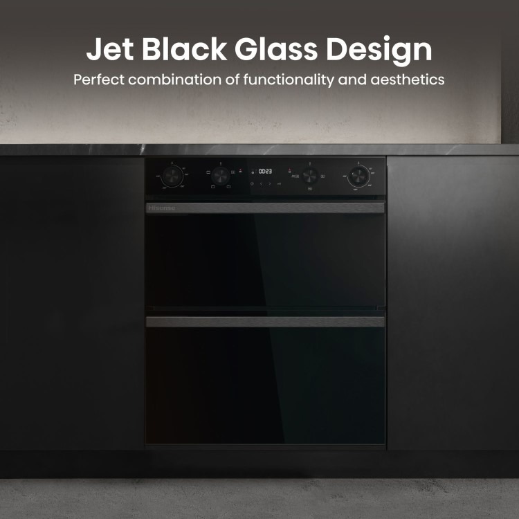 Hisense Hi6 BUD714221ADBG Built-Under Electric Double Oven - Black - Image 6
