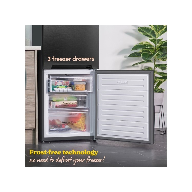 Russell Hobbs 279 Litre 70/30 Freestanding Fridge Freezer - Dark Steel - Image 7