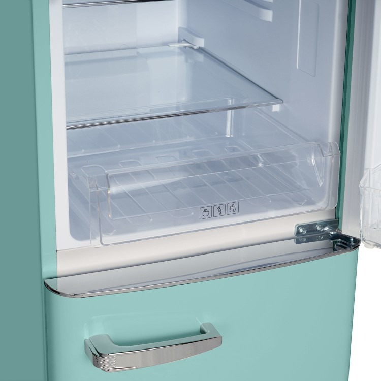 electriQ 153 Litre 60/40 Retro Freestanding Fridge Freezer - Blue Total No Frost - Image 8