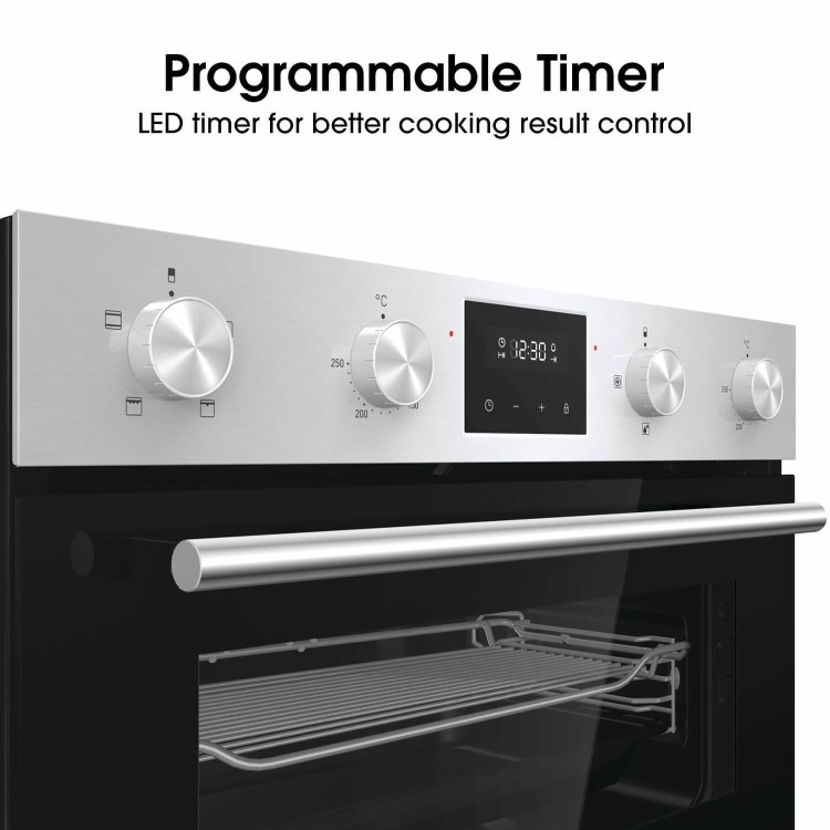 Hisense BID75211XUK Built-Under Electric Double Oven - Stainless Steel - Image 8