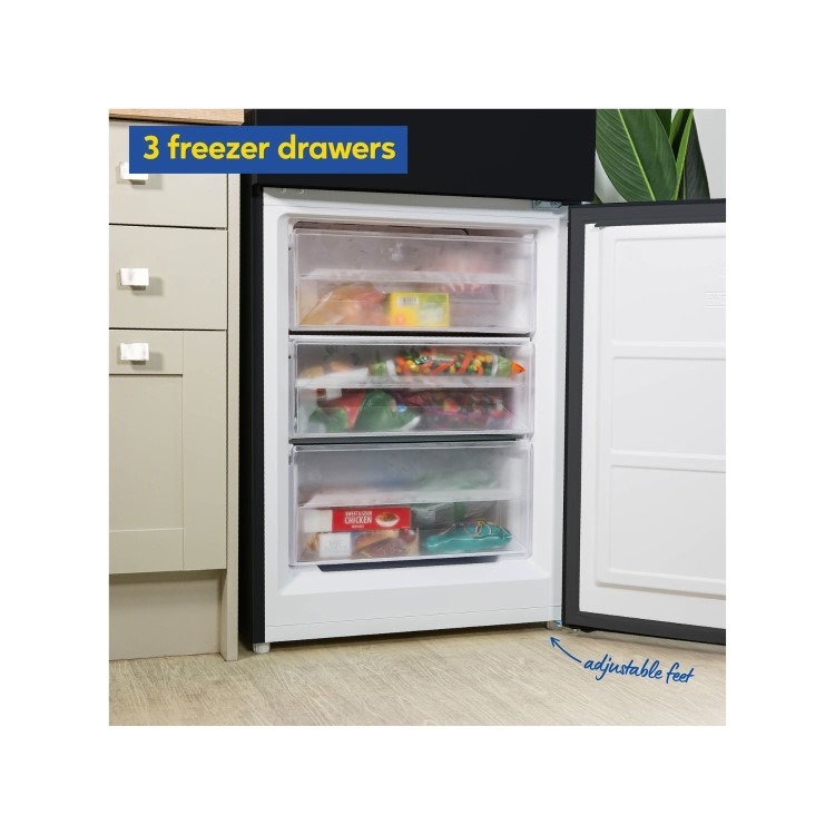 Russell Hobbs 293 Litre 60/40 Freestanding Fridge Freezer - Black - Image 7