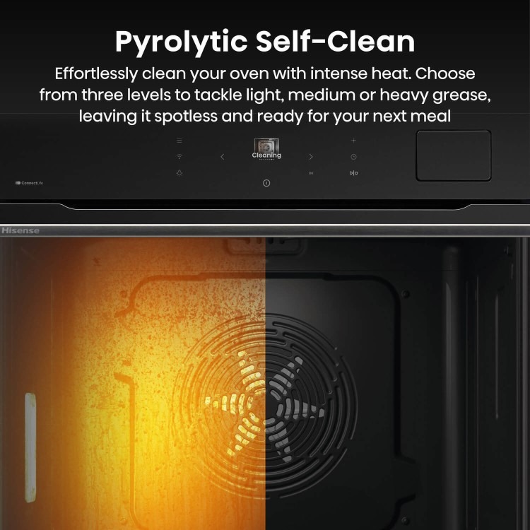 Hisense Hi8 BAS6PH8BUKWF Electric Self-Cleaning Single Oven - Black - Image 7