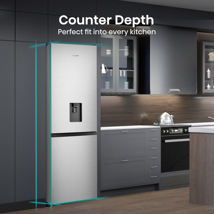 Hisense 304 Litre 60/40 Freestanding Fridge Freezer - Stainless Steel - Image 10