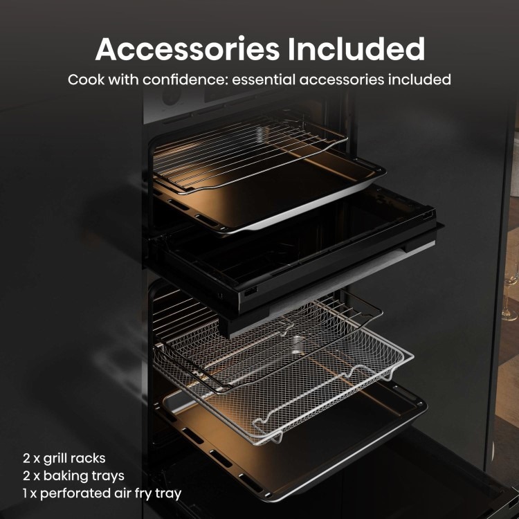 Hisense Hi6 BID914221AX Built-In Electric Double Oven - Stainless Steel - Image 4