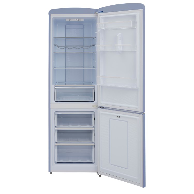 CDA 330 Litre 60/40 Retro Freestanding Fridge Freezer - Florence Sea Holly - Image 2
