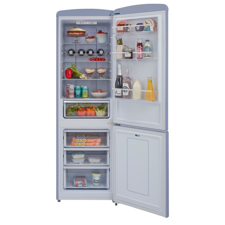 CDA 330 Litre 60/40 Retro Freestanding Fridge Freezer - Florence Sea Holly - Image 5
