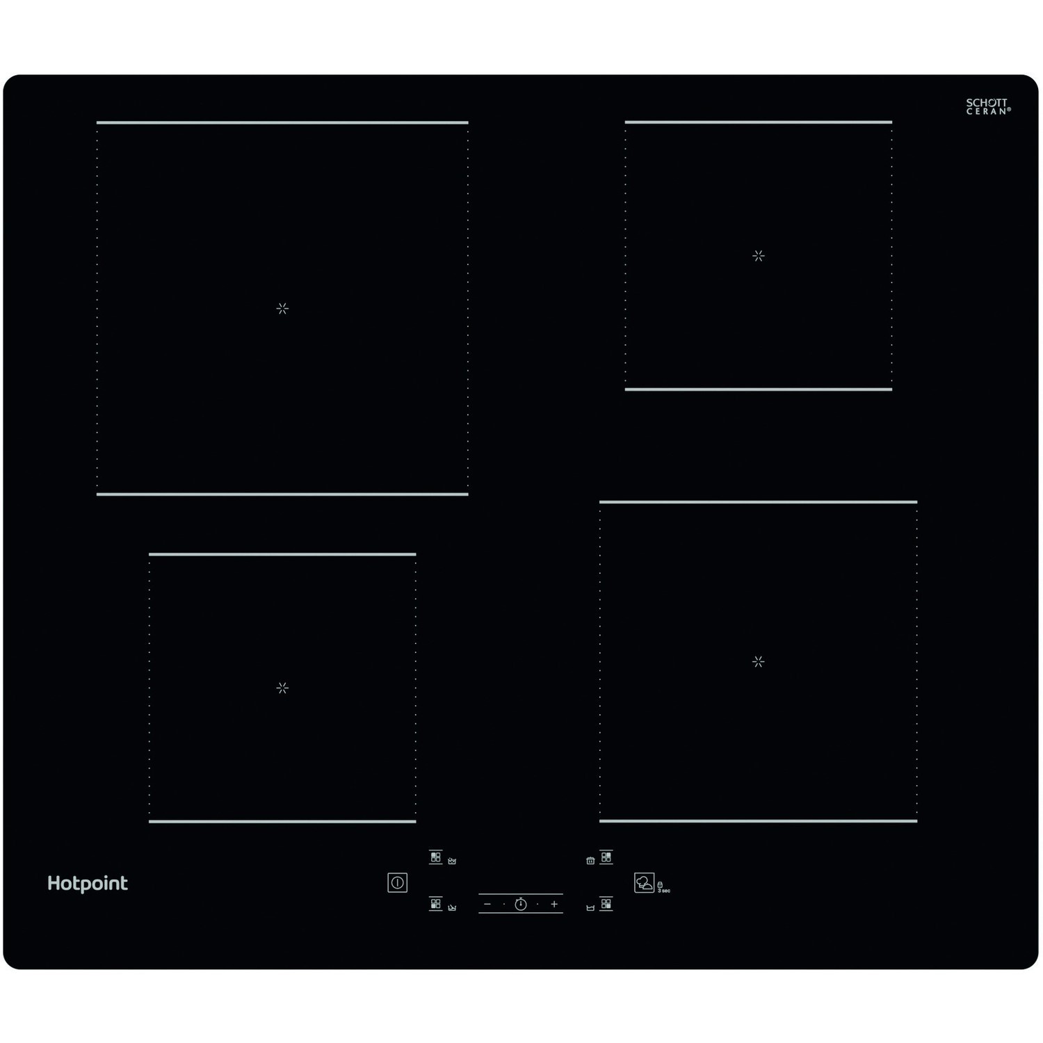 Hotpoint CleanProtect 60cm 4 Zone Induction Hob - Image 3