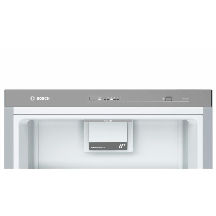 Bosch Series 4 346 Litre Upright Freestanding Fridge - Stainless Steel Look - Image 3