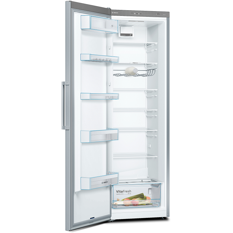 Bosch Series 4 346 Litre Upright Freestanding Fridge - Stainless Steel Look - Image 2